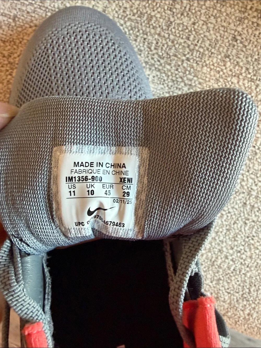 Nike Air Max Air Zoom Men’s Gray Athletic Running Shoes Custom NIB